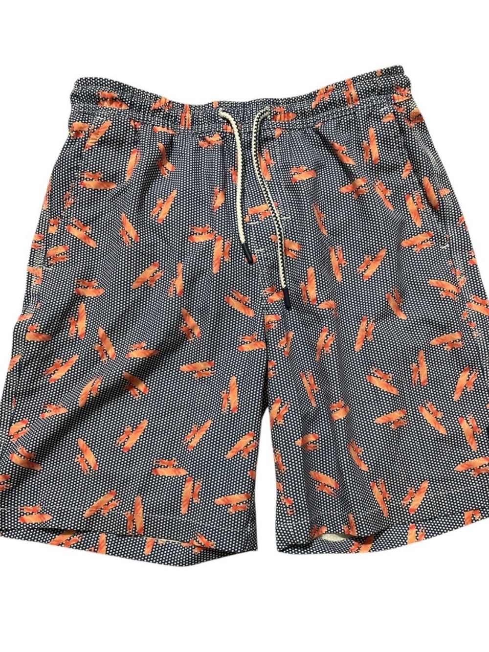 Johnnie-O Swim Trunks with Orange Surfboard Print